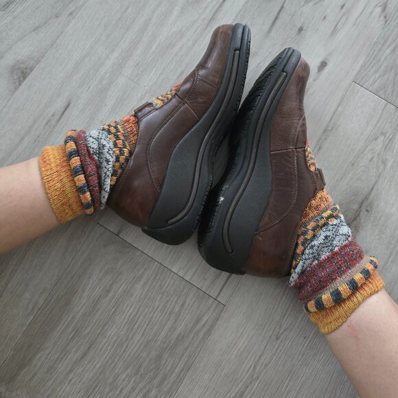 Dansko | 'Courtney' brown leather Mary Jane platform boho shoes | WMS 6.5 - Picture 8 of 10